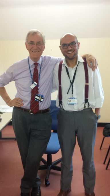 Final clinic with Prof Finan before his retirement