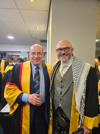 With Prof Etieba, President of the Royal College of Physicians and Surgeons of Glasgow