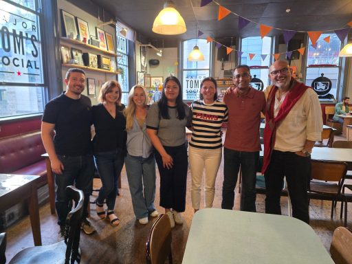 Pizza to celebrate the president elect of the Royal College of Surgeons of Edinburgh with the Harrogate surgical team